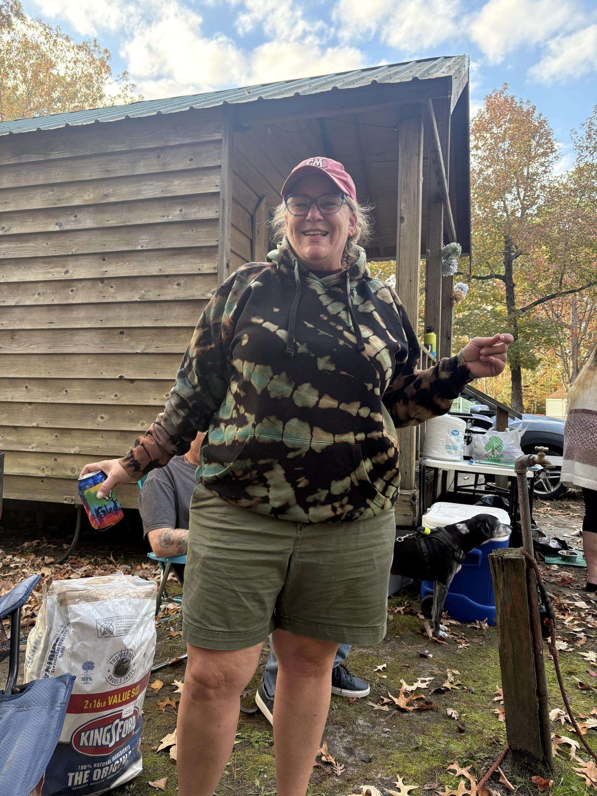 Customer wearing a SnowyBones tie-dye